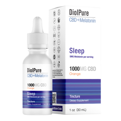 CBD tincture oil dietary supplement for sleep - Orange - Diolpure